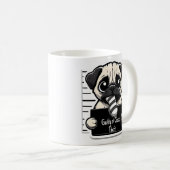 Guilty Paws Mok Shot - Pug - Koffie Mok (Voorkant rechts)