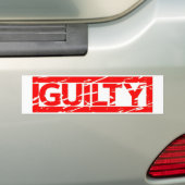 Guilty Stamp Bumpersticker (Op auto)