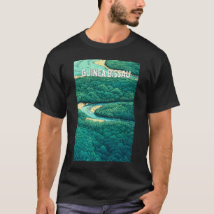 Guinea Bissau Illustratie Reis Kunst Vintage T-shirt