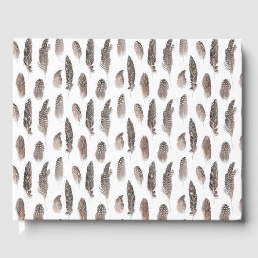 Guinea Farm Bird Feather Pattern Gastenboek (Voorkant)