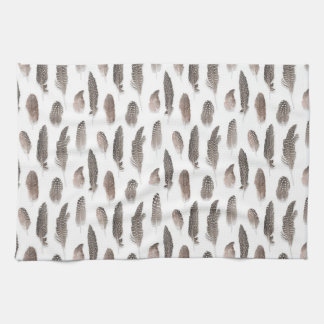 Guinea Farm Bird Feather Pattern Theedoek