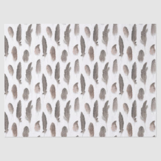Guinea Farm Bird Feather Pattern Tissuepapier