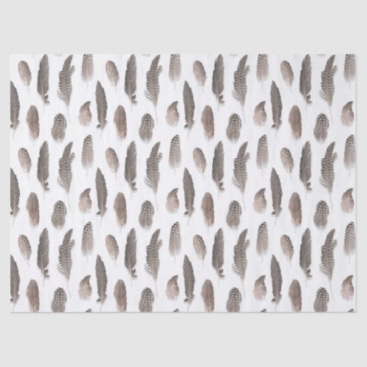 Guinea Farm Bird Feather Pattern Tissuepapier (Voorkant)