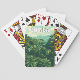 Guinea Illustratie Reis Kunst Vintage Pokerkaarten