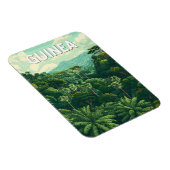 Guinea Illustration Travel Art Vintage Magneet (Rechterzijde)
