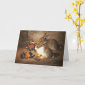 Guinea Pig and Rabbit Greeting Card Kaart (Gele Bloem)
