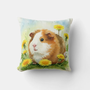 Guinea Pig Cavia Cavy Paardenbloemen Kussen