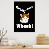 Guinea pig Wheek! Wheek! Poster (Keuken)