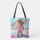 Guinea Pig Zipper In Pink With Style & Sass  Draagtas (Achterkant)