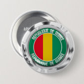 Guinea Round Emblem Ronde Button 7,6 Cm (Voorkant /achterkant)