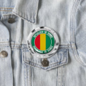 Guinea Round Emblem Ronde Button 7,6 Cm (In situ)