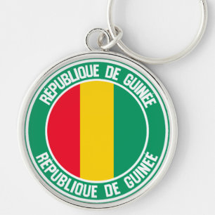 Guinea Round Emblem Sleutelhanger