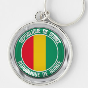 Guinea Round Emblem Sleutelhanger