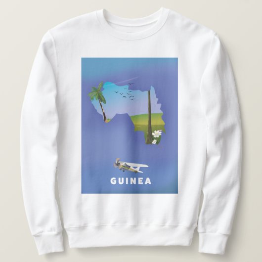 Guinea Zuid-Afrika Ski-posterprint. Trui (Design voorkant)