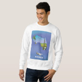 Guinea Zuid-Afrika Ski-posterprint. Trui (Voorkant volledig)