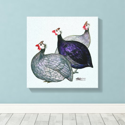 Guineas Drie Canvas Afdruk (Insitu (Houten vloer))