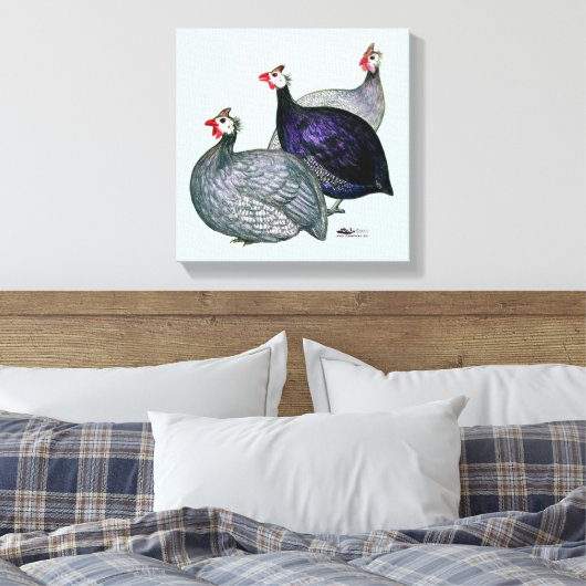 Guineas Drie Canvas Afdruk (Insitu (Slaapkamer))