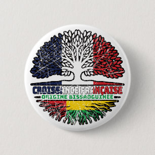 Guinee-Bissau-Guinee-Bissau-Guinese Franse bomen Ronde Button 5,7 Cm