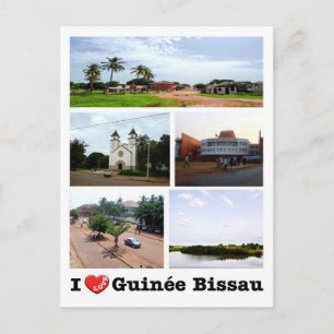 Guinee-Bissau - I Love Guinée Bissau - Briefkaart