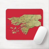 Guinee-Bissau-kaart Mousepad Muismat (Met muis)