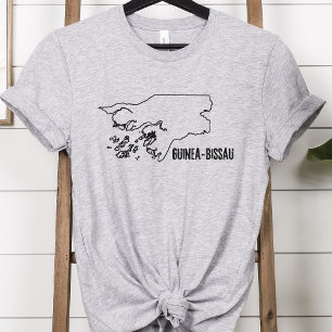 Guinee-Bissau landkaart schets vorm grens T-shirt
