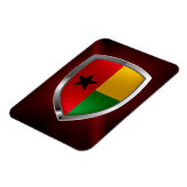 Guinee-Bissau Mettalische Embleem Magneet (Linkerzijde)