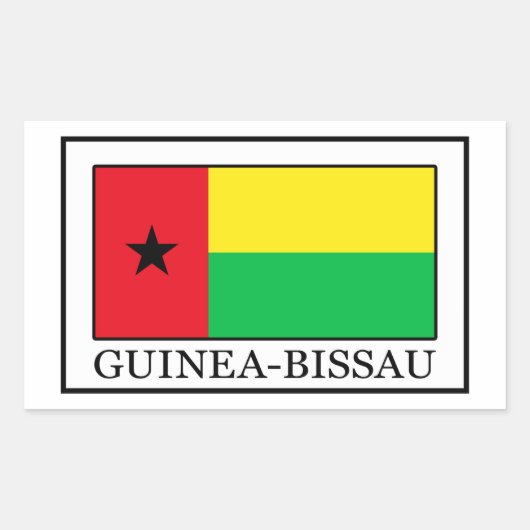 Guinee-Bissau Rechthoekige Sticker (Voorkant)