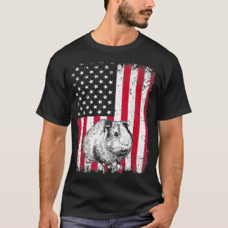 Guinee-Dierenvriend Amerikaanse vlag Zook T-shirt
