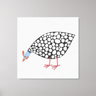 Guinee Fowl Bird Canvas Afdruk