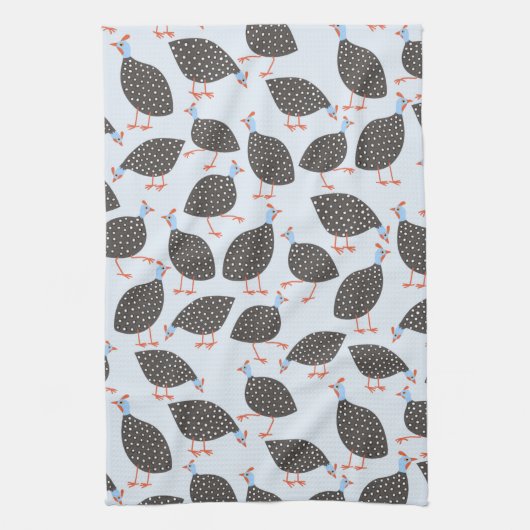 Guinee-Fowl Cute Bird Pattern Theedoek (Verticaal)