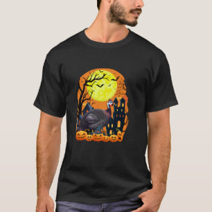 Guinee gevogelte met pompoenen grappige enge Hallo T-shirt