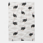 Guinee gevogelte vogel patroon geometrisch theedoek (Verticaal)