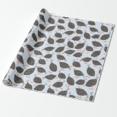 Guinee Hens Bird Pattern Cadeaupapier (Uitgerold)