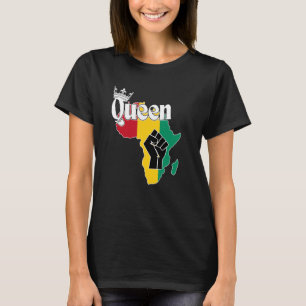 Guinee Koningin met Conakry vlag in Afrika M T-shirt