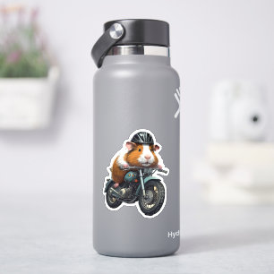 Guinee Pig Biker op  motorfiets, Road Trip Sticker