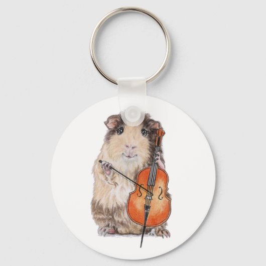 GUINEE PIG CELLO PLAYER SLEUTELHANGER (Voorkant)