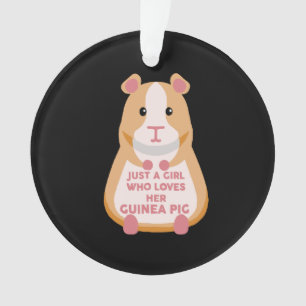 Guinee Pig Gift Alleen een meisje dat de Guinese Ornament
