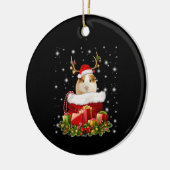 Guinee Pig Gift | Kerst-pastei Keramisch Ornament (Links)