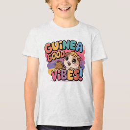 Guinee Pig Goede Vibes Kleurrijke Kunst Tri-Blend Shirt