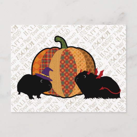 Guinee Pig Halloween Briefkaart (Voorkant)