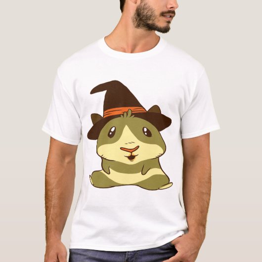 Guinee Pig Halloween Witch T-shirt (Voorkant)