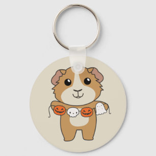 Guinee Pig Happy Halloween Pumpkin Costume Keychai Sleutelhanger