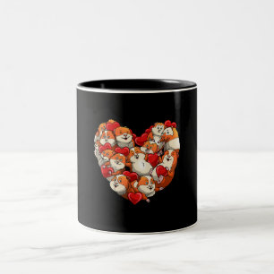 Guinee Pig Heart Funny Valentijnsdag Gift Womens Tweekleurige Koffiemok