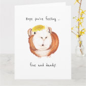 Guinee Pig 'Ik hoop dat je je voelt...' Kaart van  (Gele Bloem)