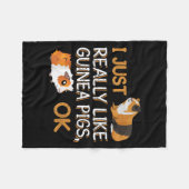 Guinee Pig ik hou echt van Guinee Pigs OK Fleece Deken (Voorkant (Horizontaal))