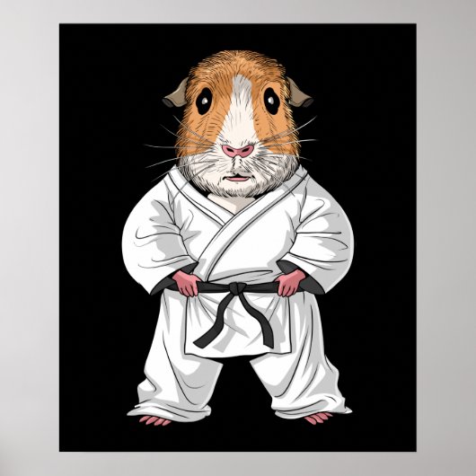 Guinee Pig Karate Poster (Voorkant)