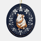 Guinee Pig Kerst Ornament Naam Gepersonaliseerd (Links)