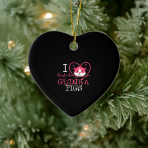 Guinee Pig Love Rodent Heartbeat Guinee Pig Keramisch Ornament