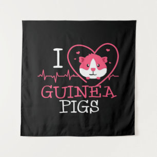 Guinee Pig Love Rodent   Heartbeat Guinee Pig Wandkleed