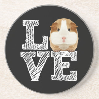 Guinee Pig Love Rodent Wheek Zandsteen Onderzetter
